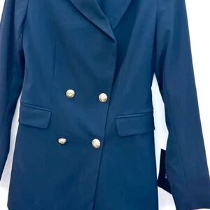 Zara Navy Blazer with Gold Buttons
